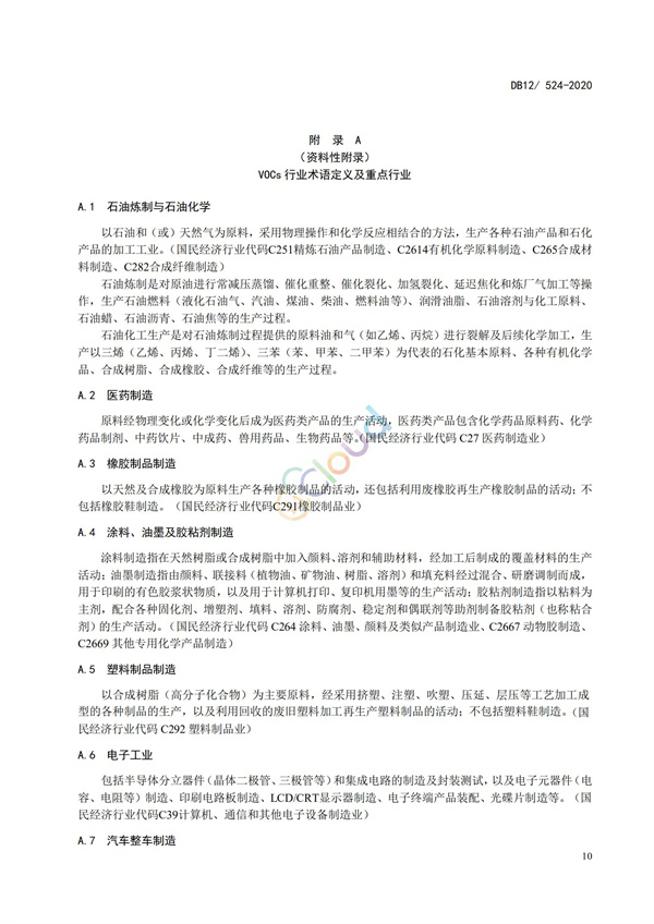 DB12524-2020工業企業揮發性有機物排放控制標準(圖13)